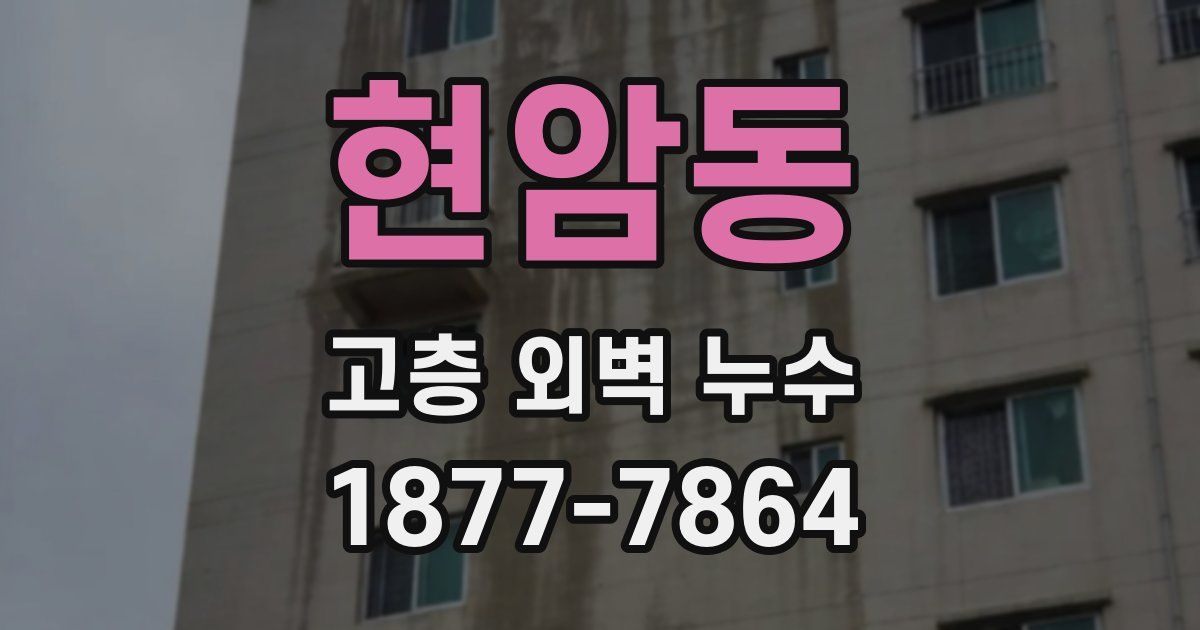 현암동 고층 외벽 누수