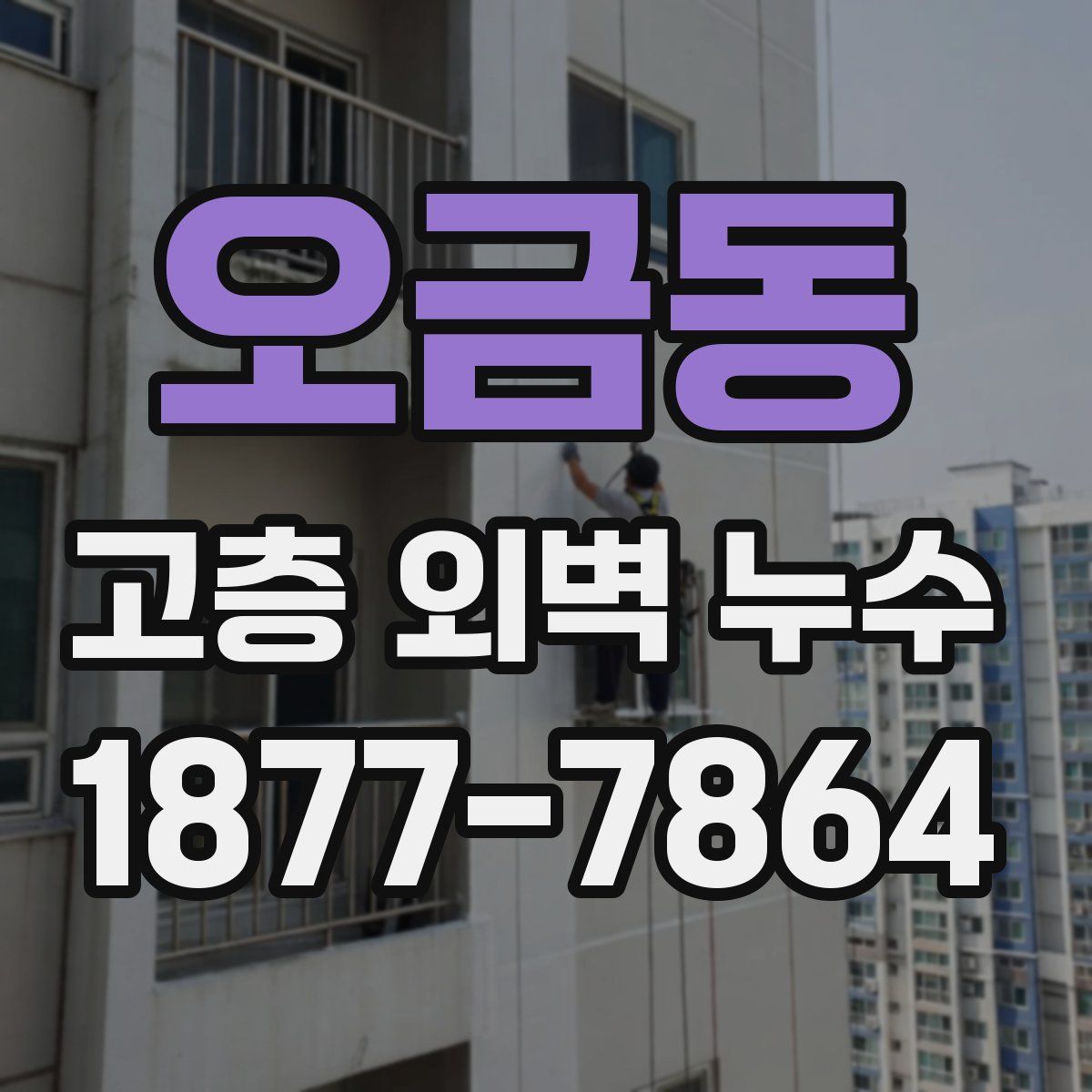 오금동 고층 외벽 누수