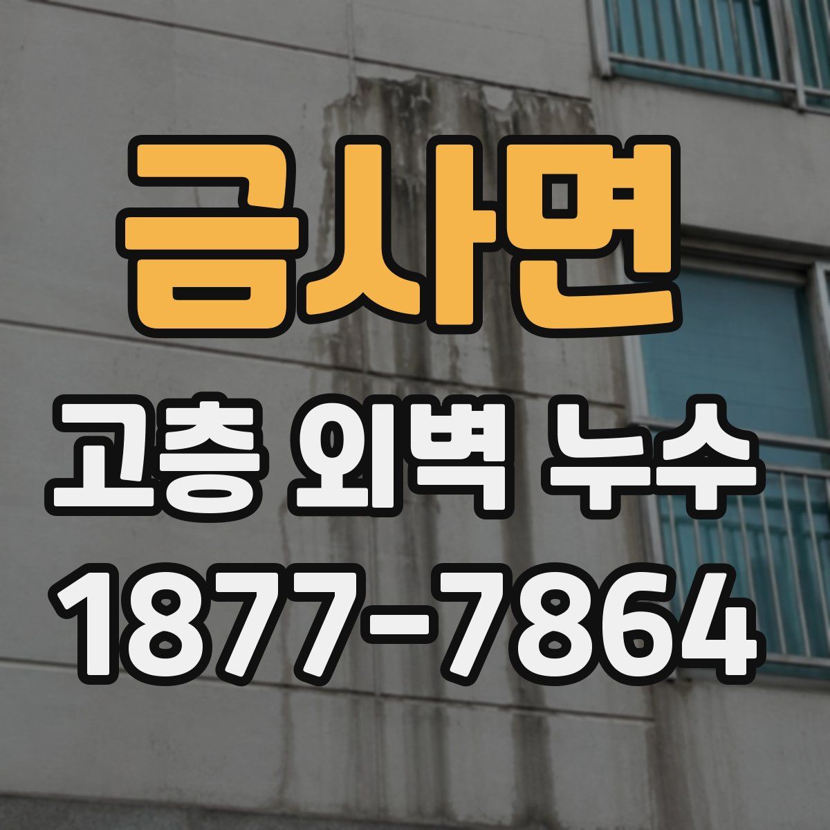 금사면 고층 외벽 누수