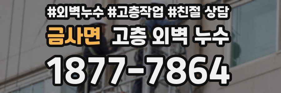 금사면 고층 외벽 누수
