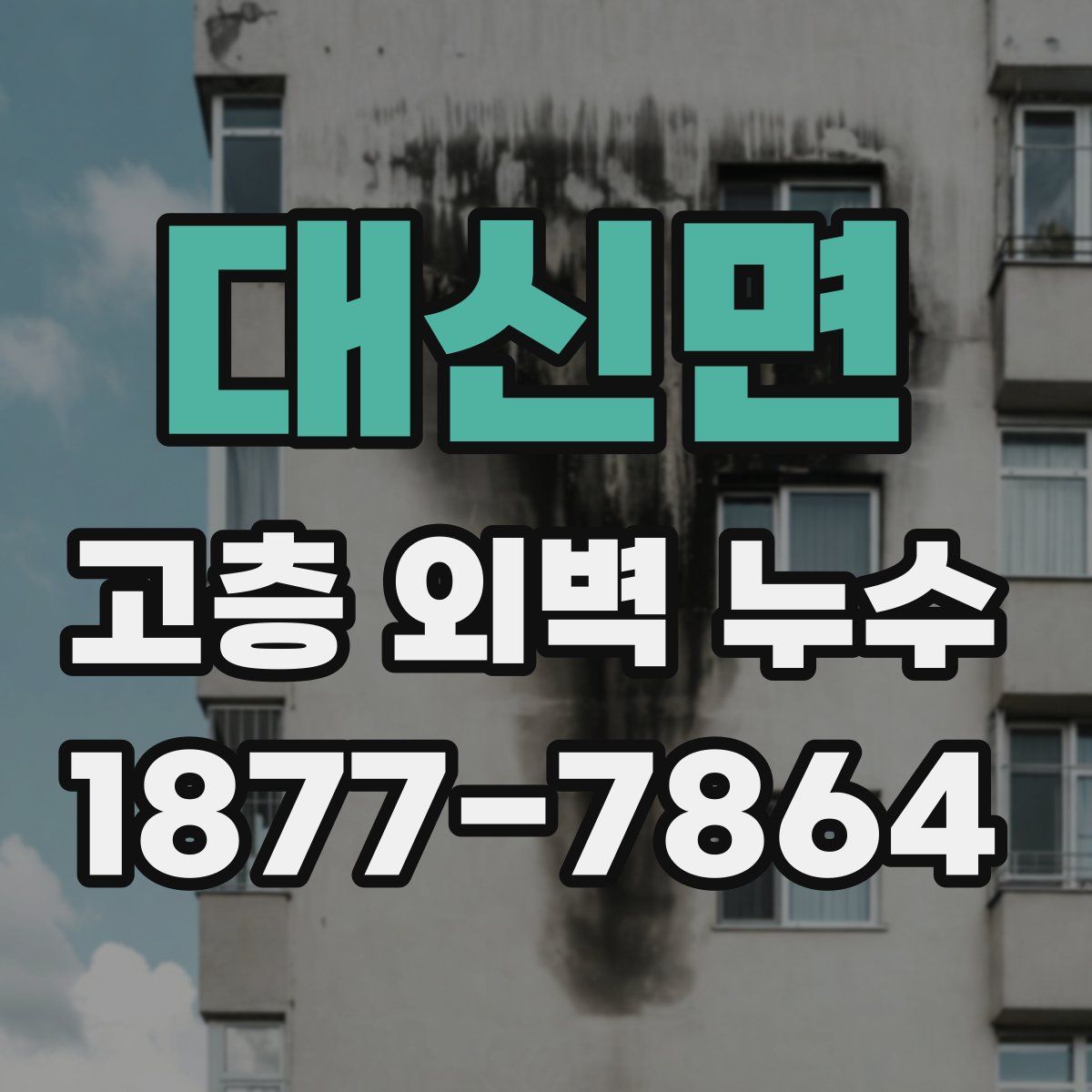 대신면 고층 외벽 누수
