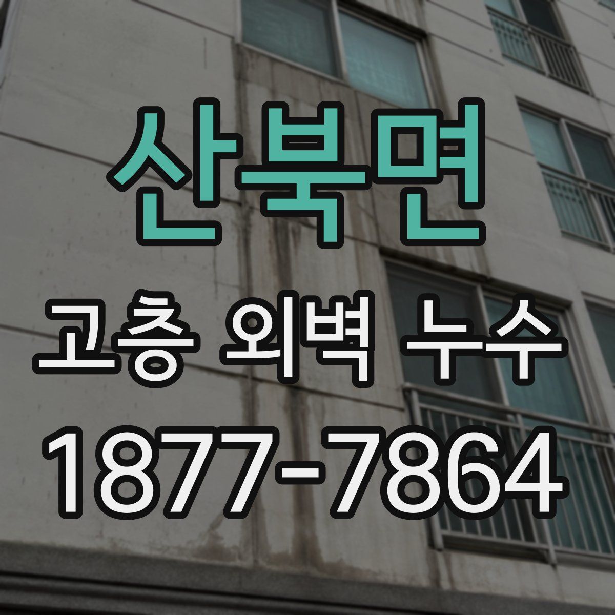 산북면 고층 외벽 누수