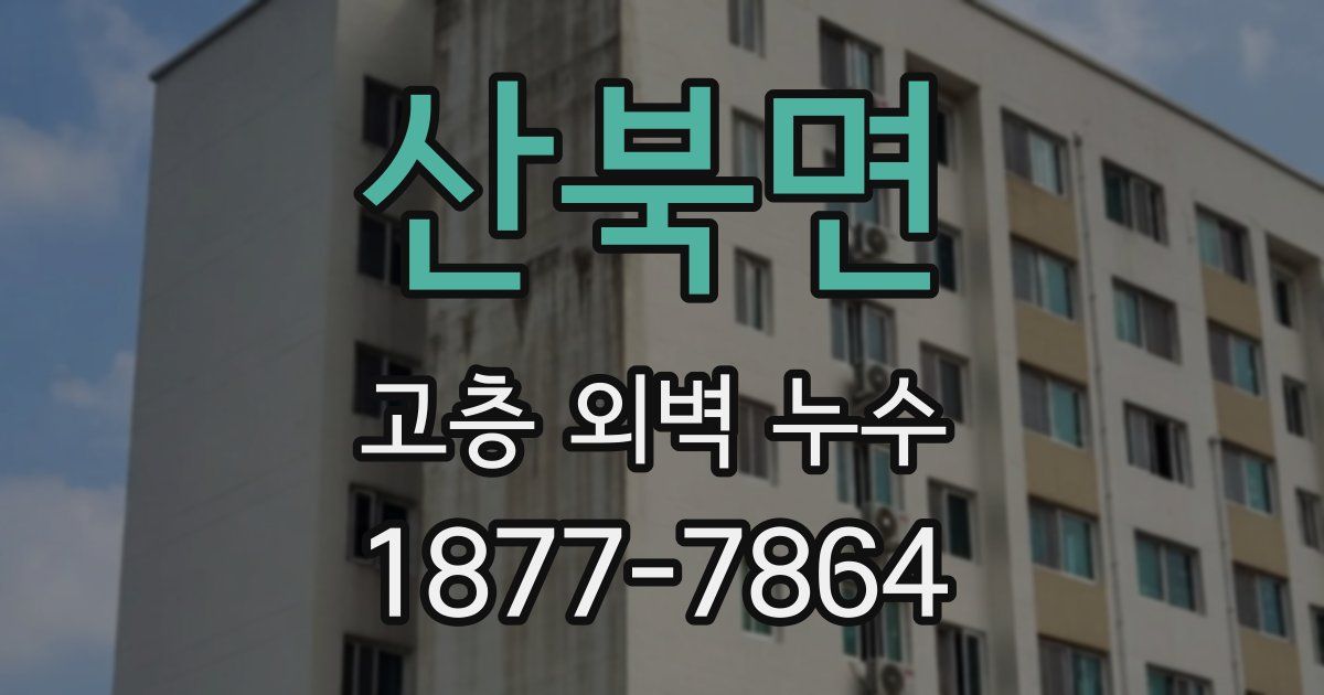산북면 고층 외벽 누수