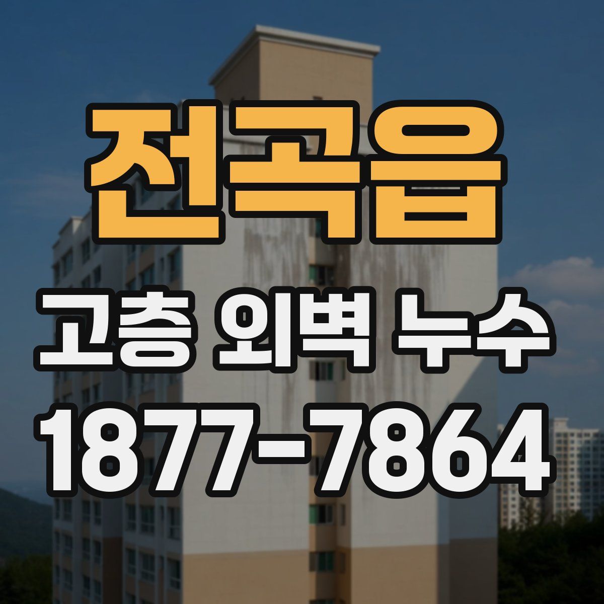 전곡읍 고층 외벽 누수