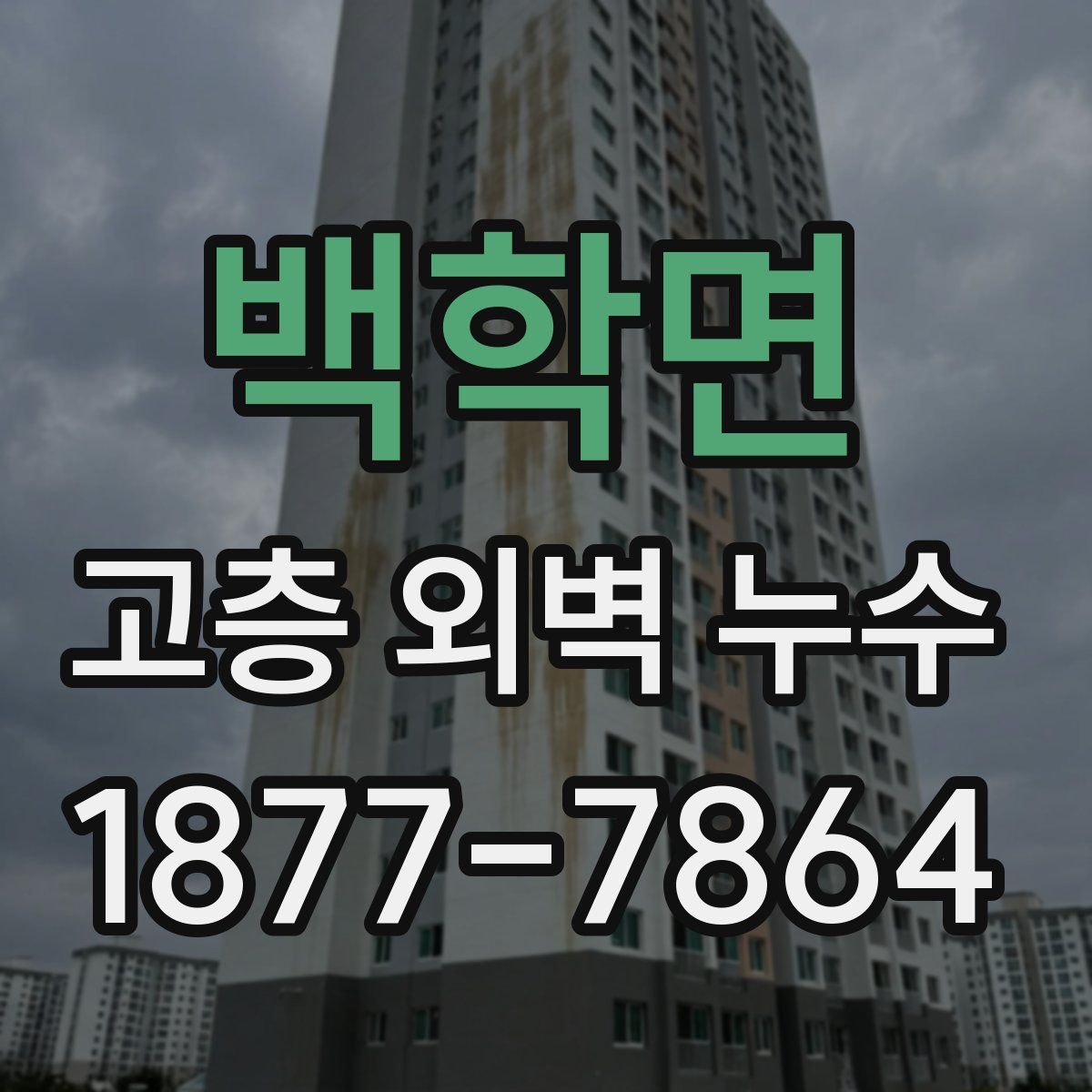 백학면 고층 외벽 누수