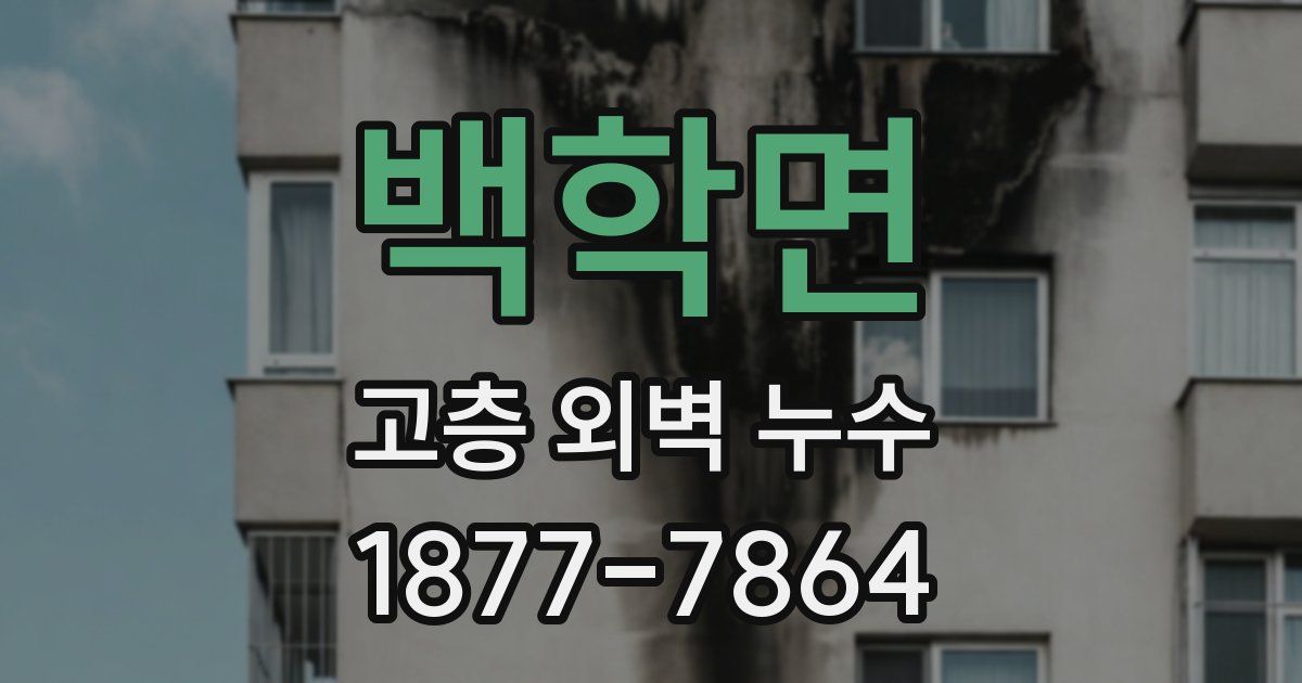 백학면 고층 외벽 누수