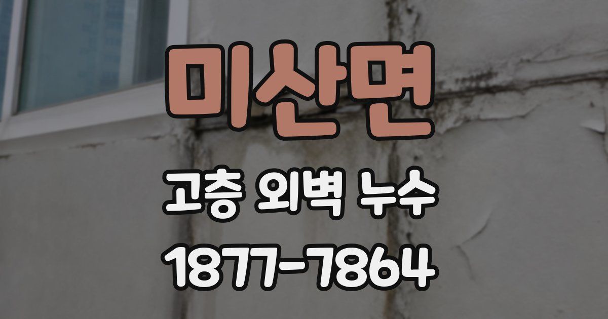 미산면 고층 외벽 누수