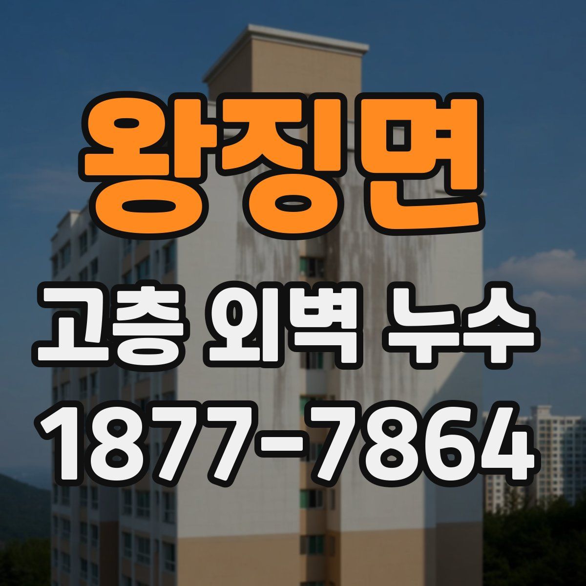 왕징면 고층 외벽 누수