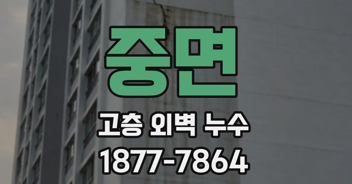 중면 고층 외벽 누수