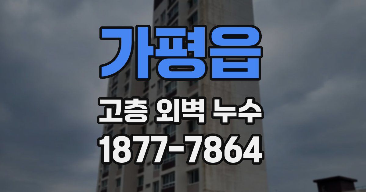 가평읍 고층 외벽 누수