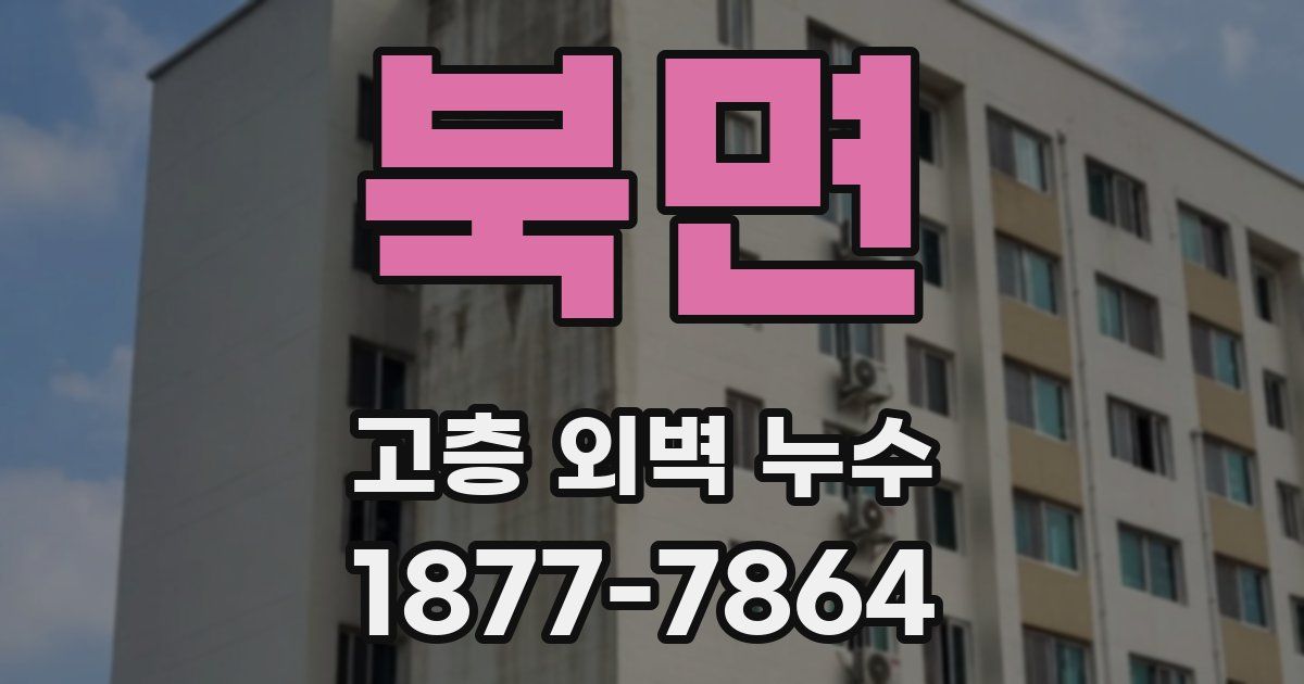 북면 고층 외벽 누수