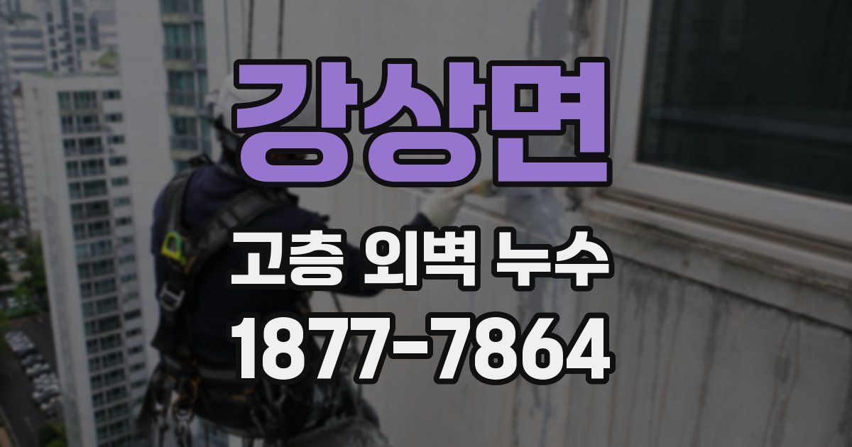 강상면 고층 외벽 누수