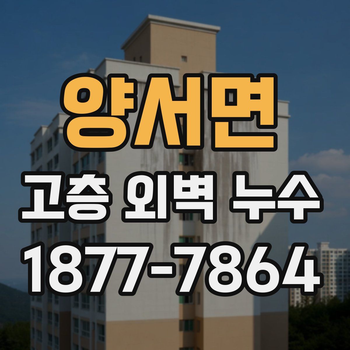 양서면 고층 외벽 누수