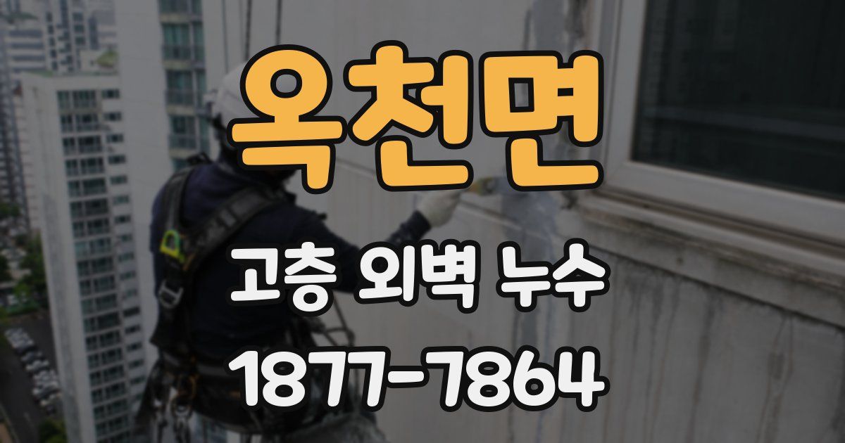 옥천면 고층 외벽 누수