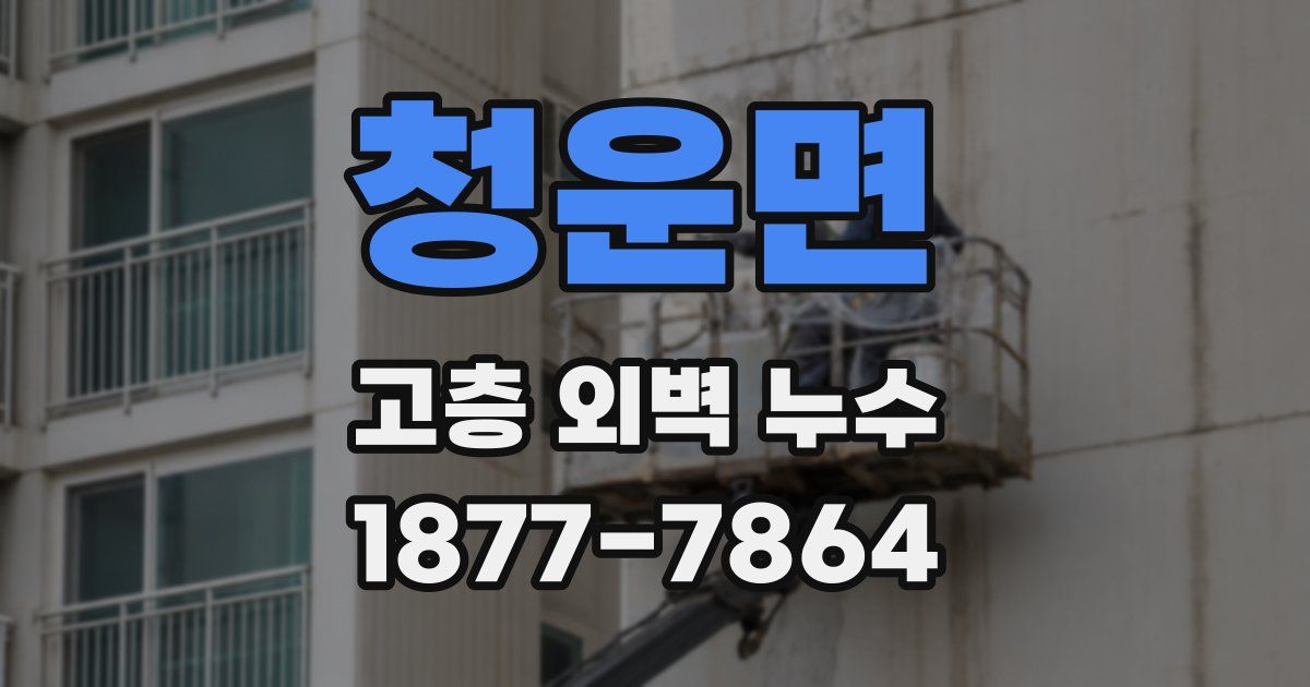 청운면 고층 외벽 누수