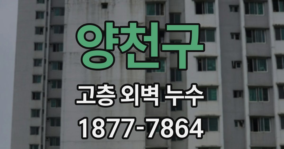 양천구 고층 외벽 누수