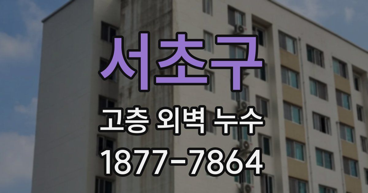 서초구 고층 외벽 누수