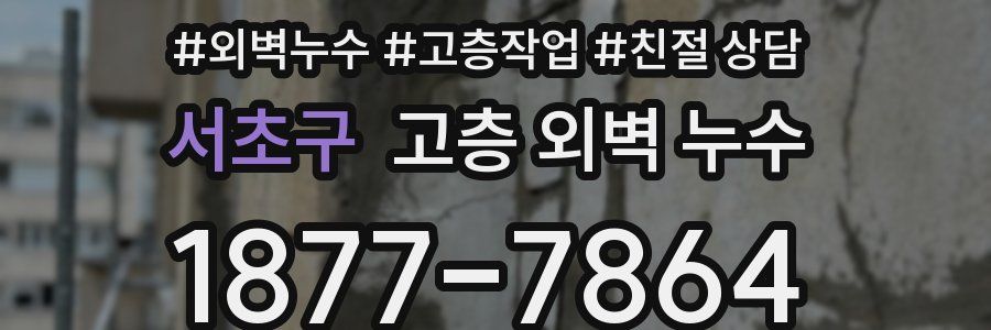 서초구 고층 외벽 누수