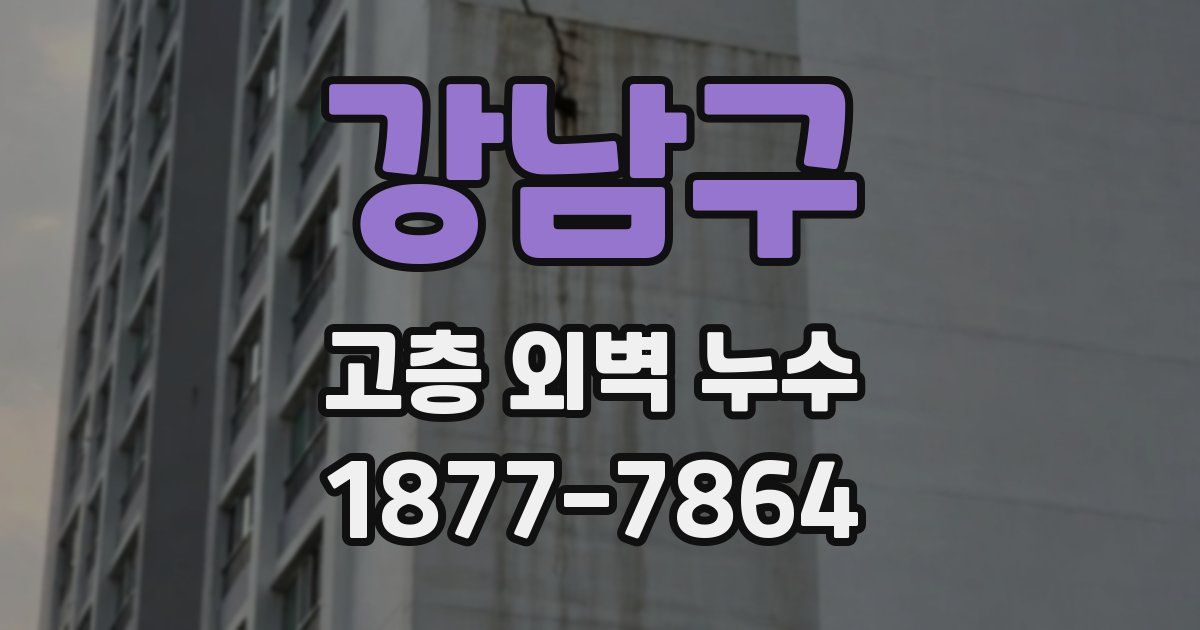 강남구 고층 외벽 누수