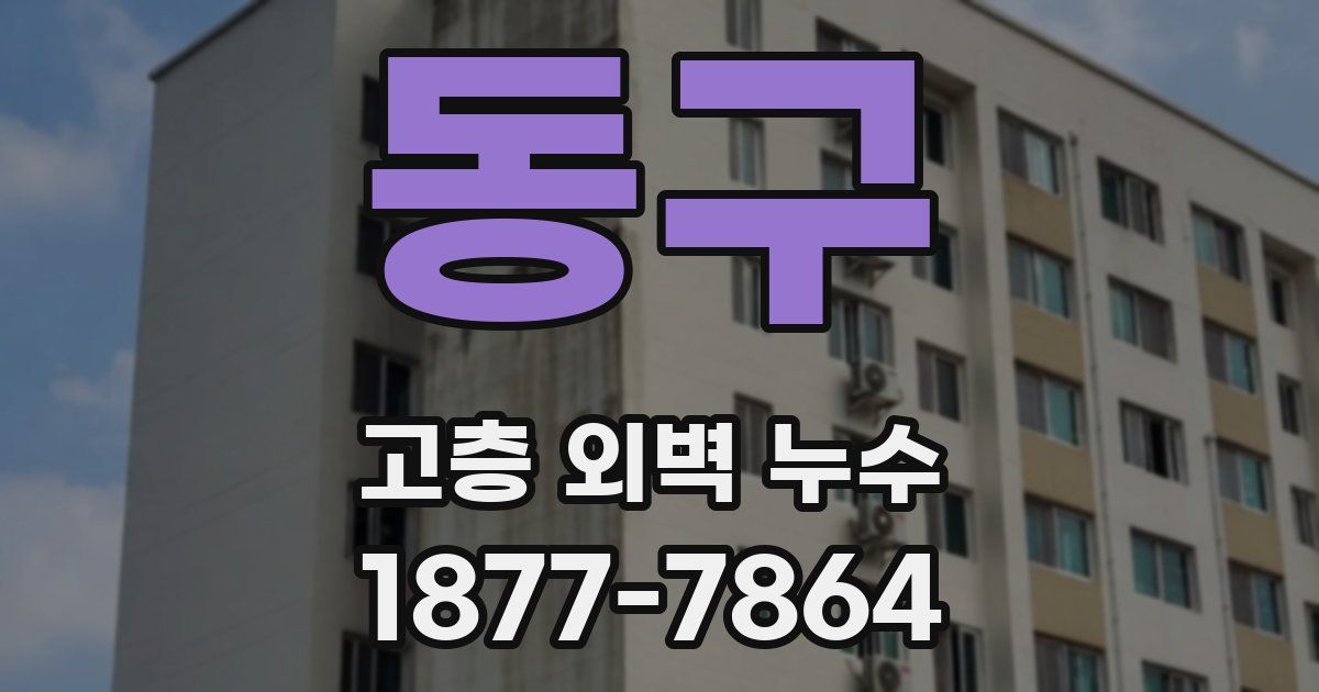 동구 고층 외벽 누수