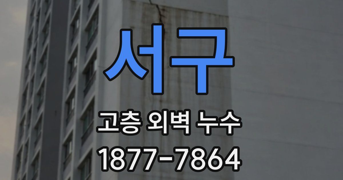 서구 고층 외벽 누수