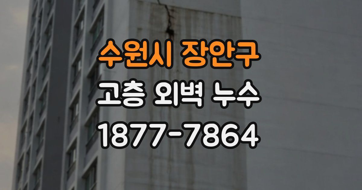 수원시 장안구 고층 외벽 누수
