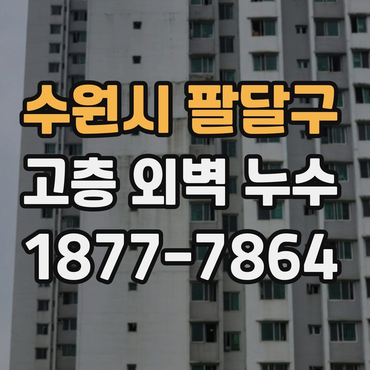 수원시 팔달구 고층 외벽 누수 작업 범위를 줄이기 위한 사전 점검