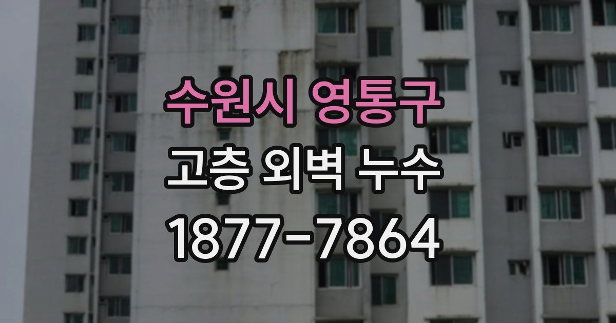 수원시 영통구 고층 외벽 누수