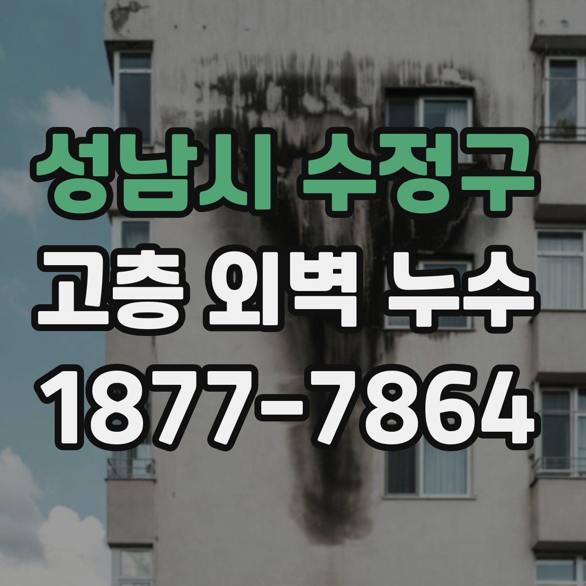 성남시 수정구 고층 외벽 누수