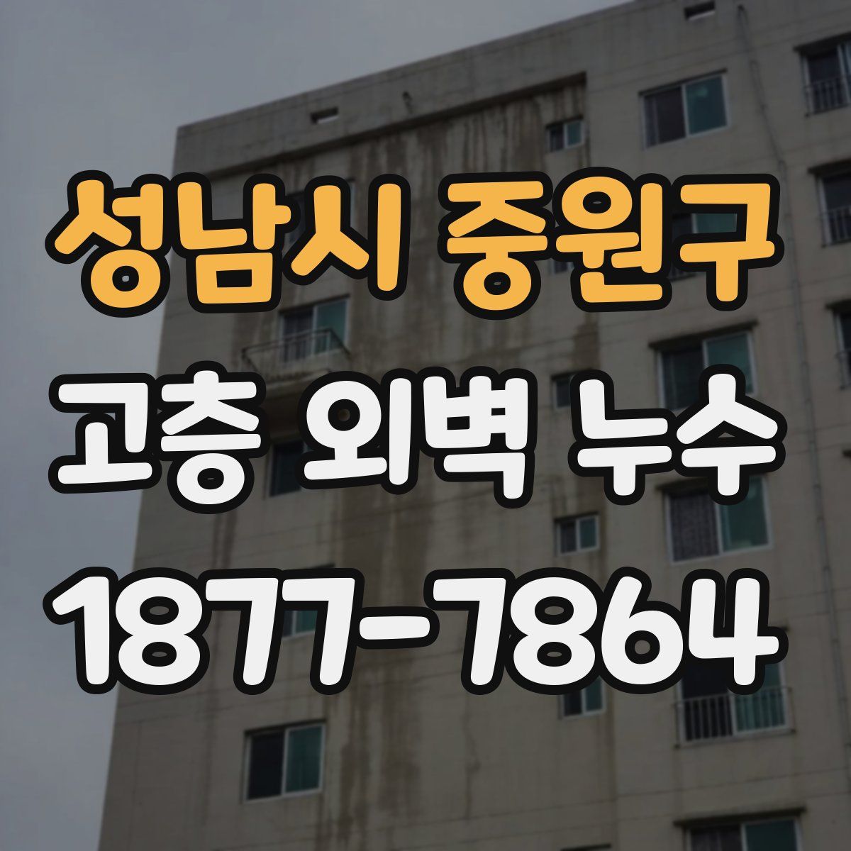 성남시 중원구 고층 외벽 누수