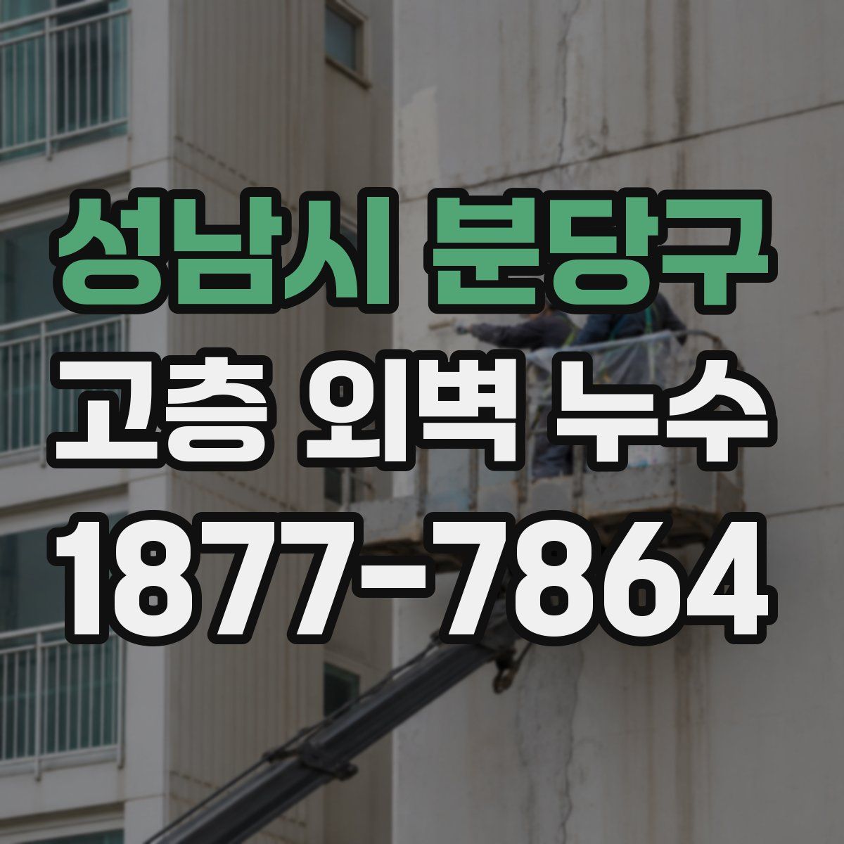 성남시 분당구 고층 외벽 누수