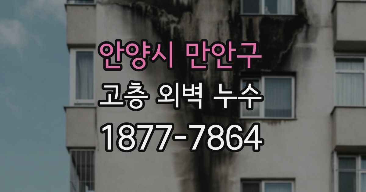 안양시 만안구 고층 외벽 누수