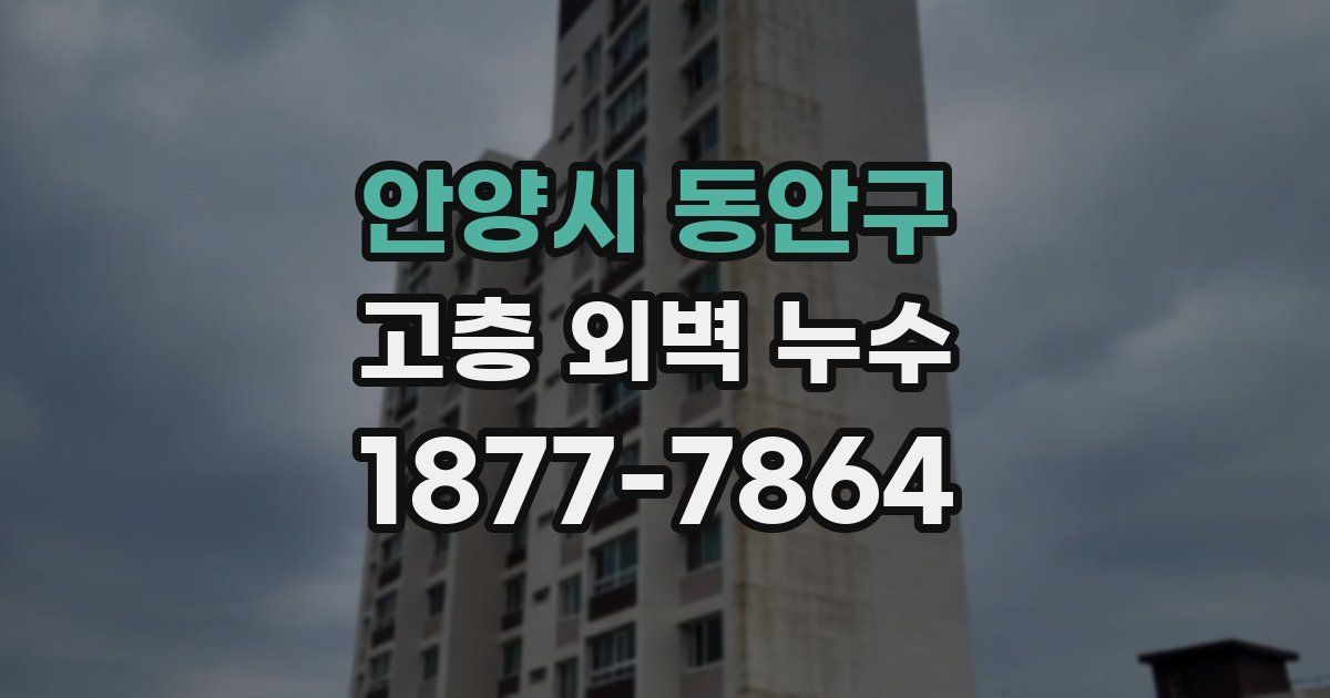 안양시 동안구 고층 외벽 누수