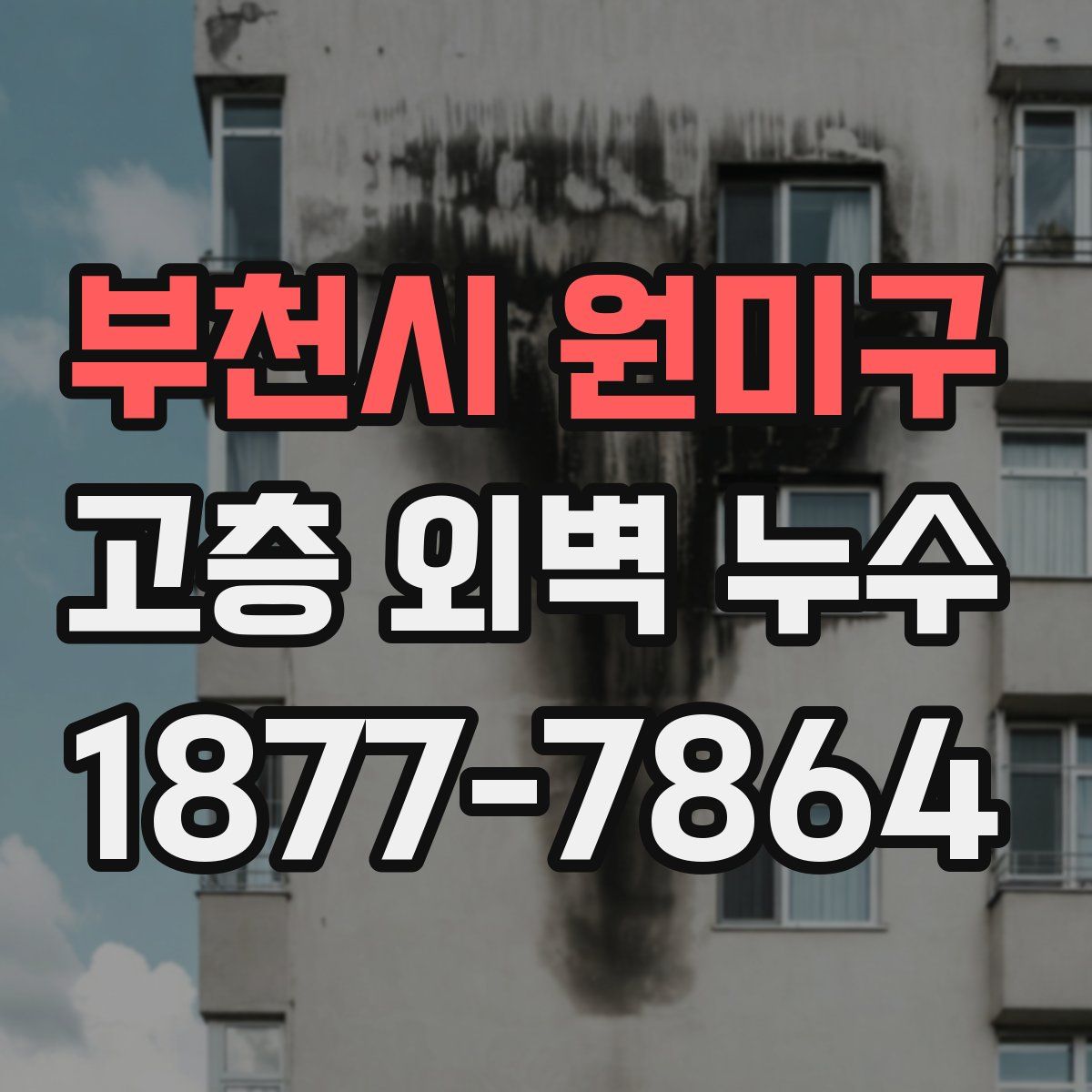 부천시 원미구 고층 외벽 누수