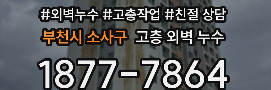 부천시 소사구 고층 외벽 누수