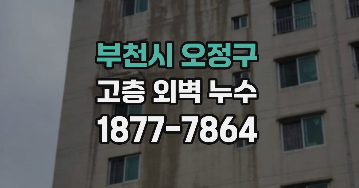 부천시 오정구 고층 외벽 누수