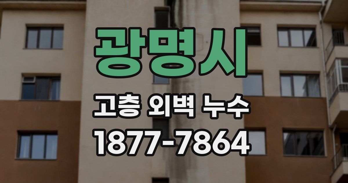 광명시 고층 외벽 누수