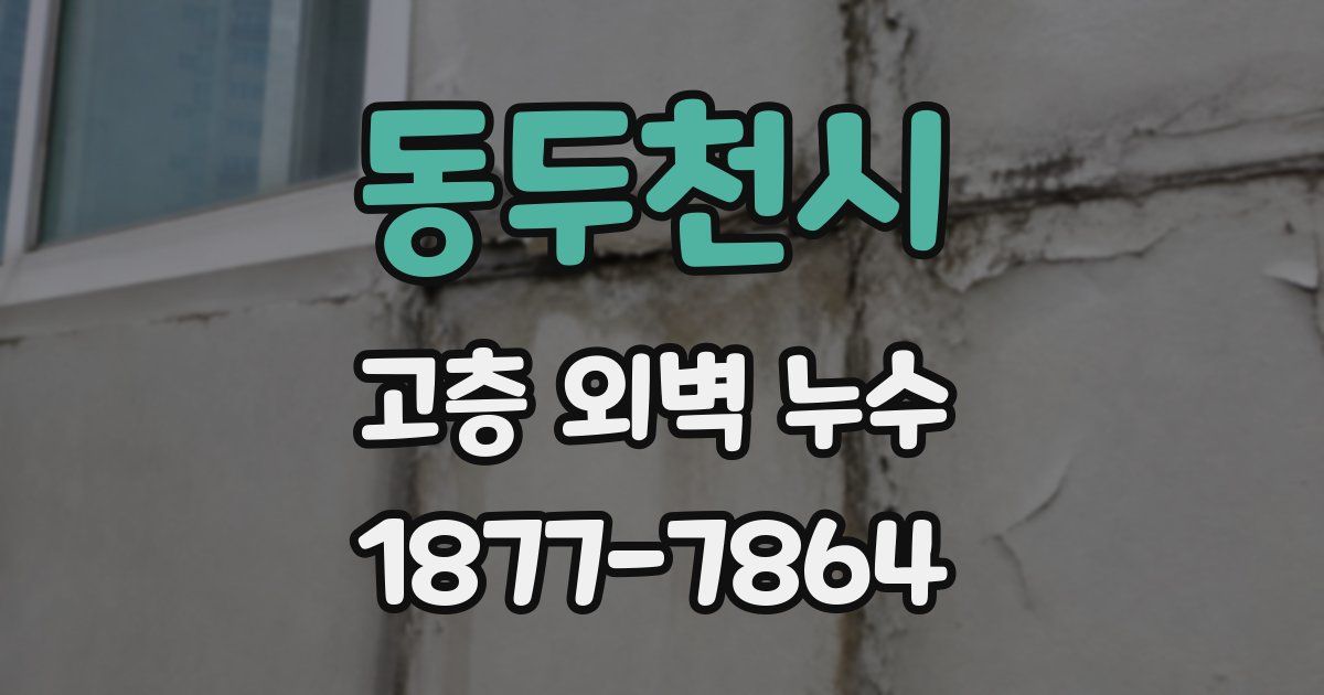 동두천시 고층 외벽 누수
