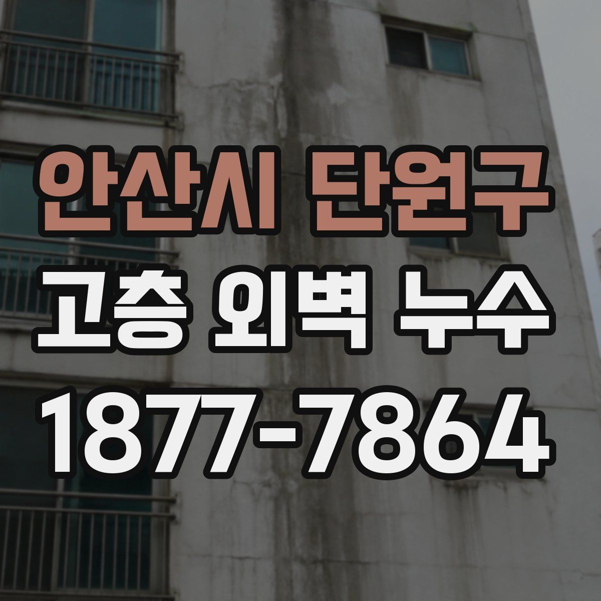 안산시 단원구 고층 외벽 누수
