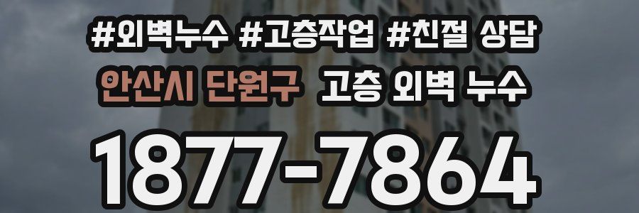 안산시 단원구 고층 외벽 누수