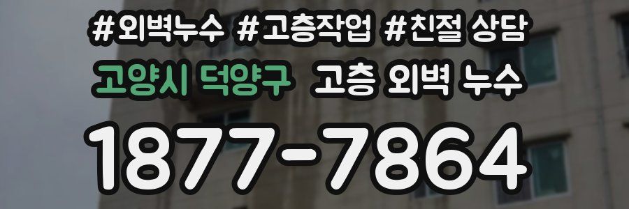 고양시 덕양구 고층 외벽 누수