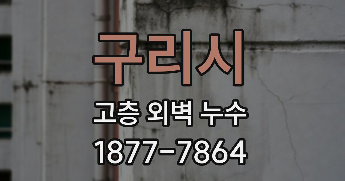 구리시 고층 외벽 누수