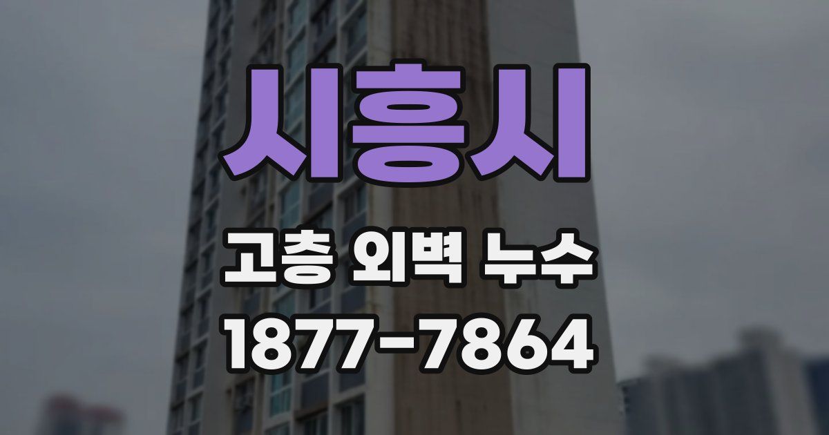 시흥시 고층 외벽 누수
