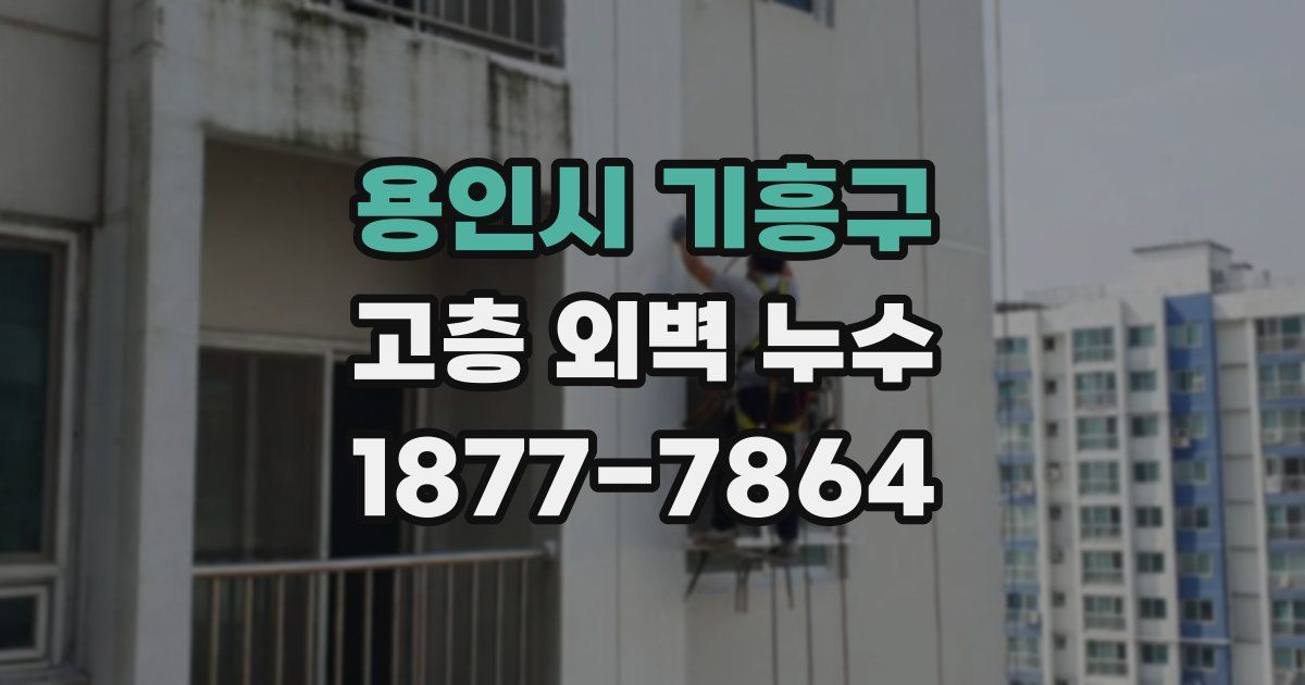 용인시 기흥구 고층 외벽 누수