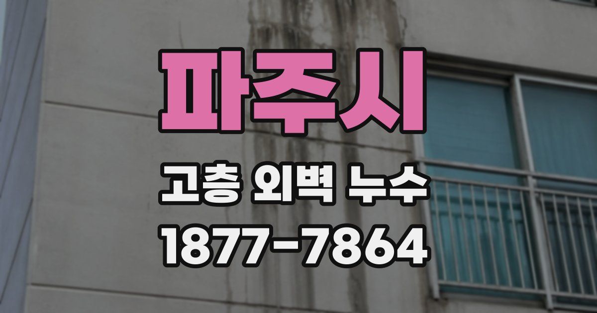 파주시 고층 외벽 누수