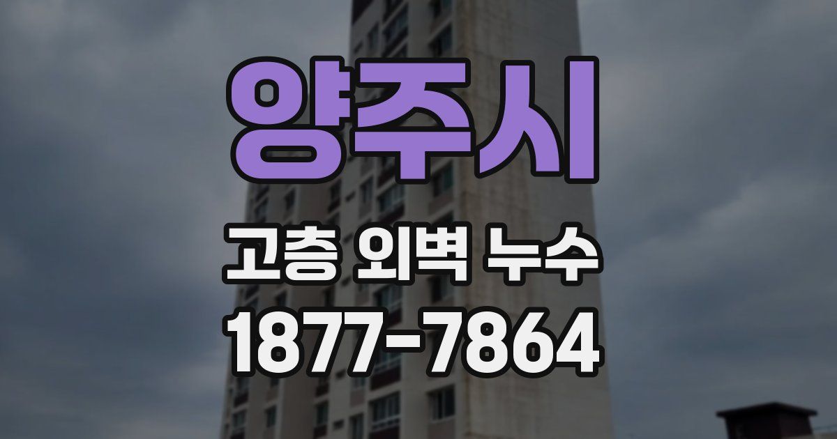 양주시 고층 외벽 누수