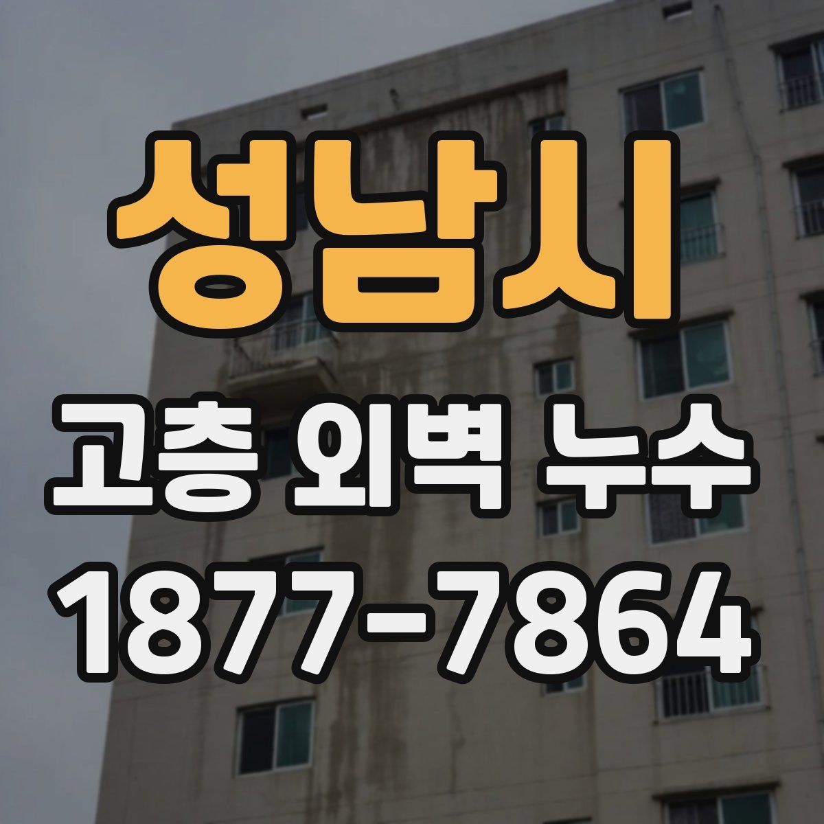 성남시 고층 외벽 누수