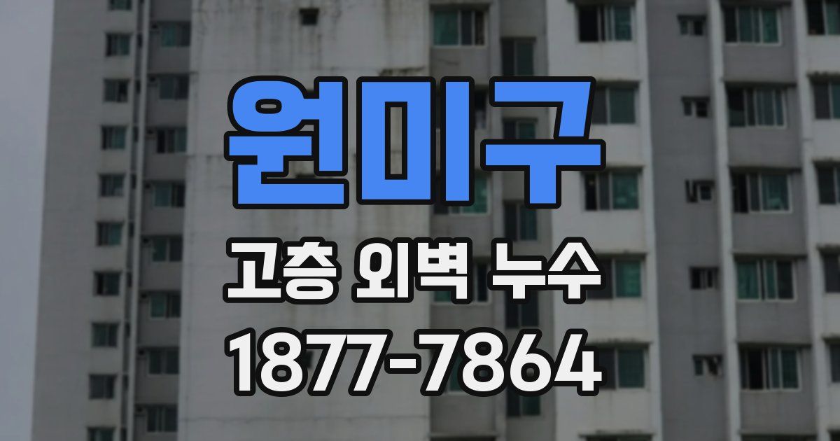 원미구 고층 외벽 누수