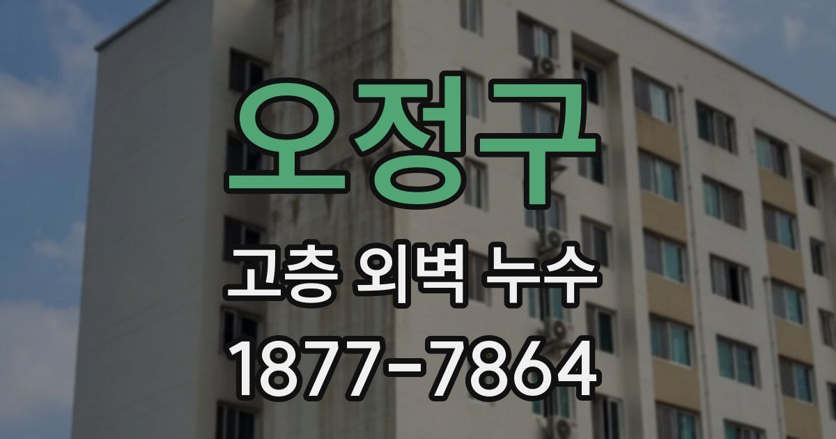 오정구 고층 외벽 누수