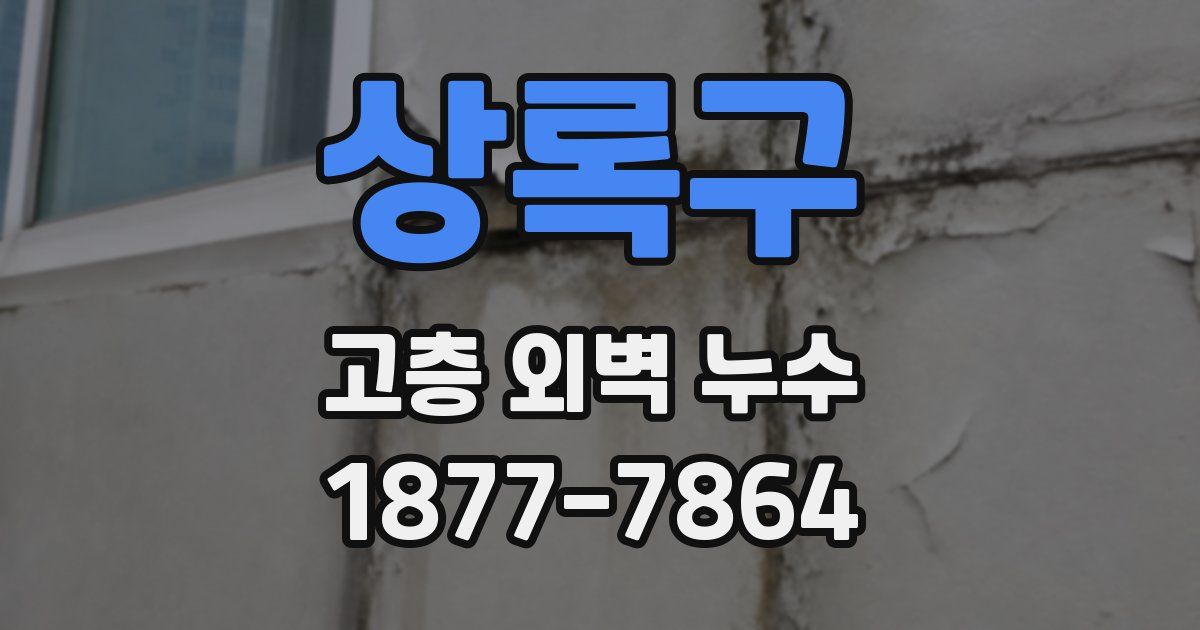 상록구 고층 외벽 누수